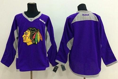 Blank Purple Practice Stitched NHL Jersey